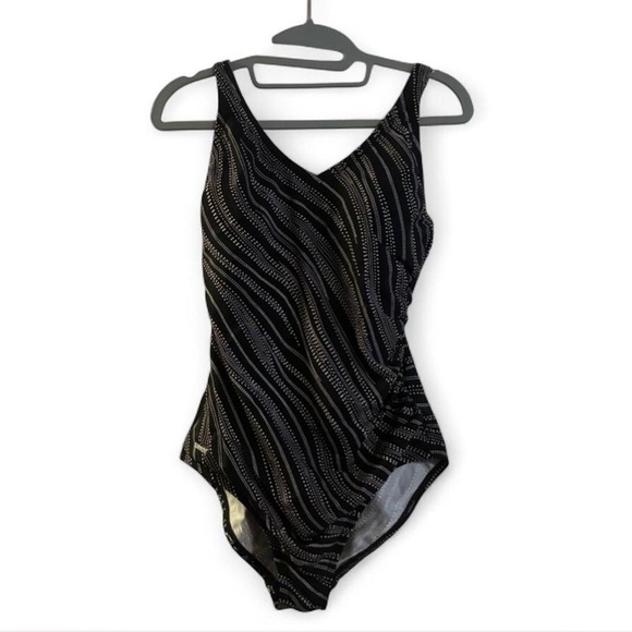 Speedo Other - Women’s black and white one piece speedo bathing suit size 12